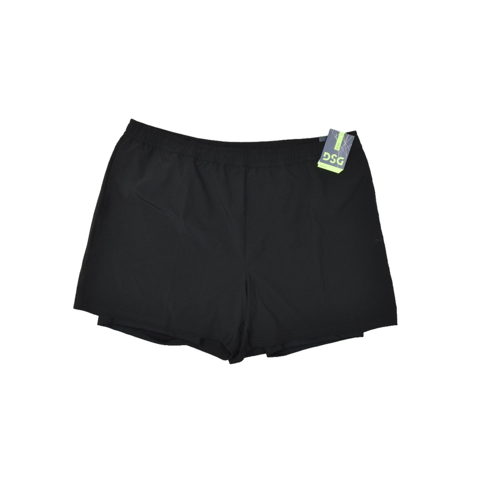 DSG Men's 2-in-1 Agility Athletic Fit Short Black Moisture Wicking Size 2XL NEW